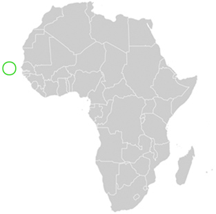 Lage in Afrika Kap Verde